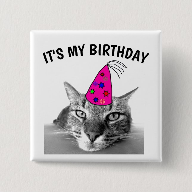 DET ÄR MIN BIRTHDAY, TABBY KATT-KNAPPAR KNAPP (Framsida)
