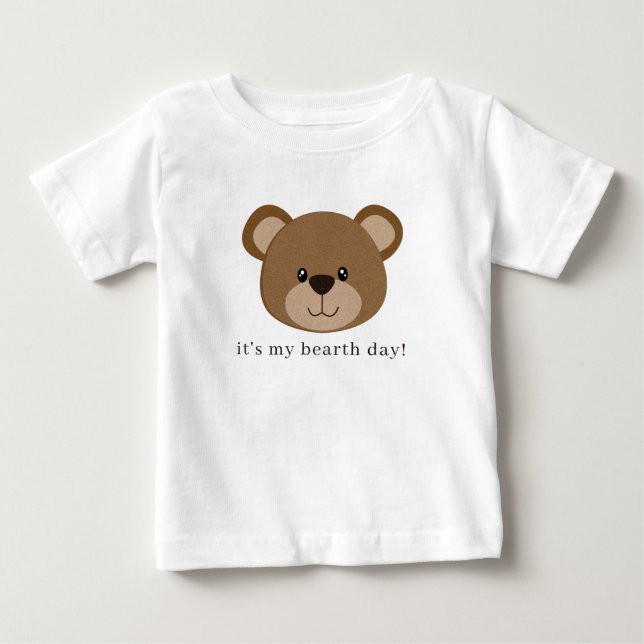 Det är min björndag | Cute 1:a födelsedag T Shirt (Framsida)