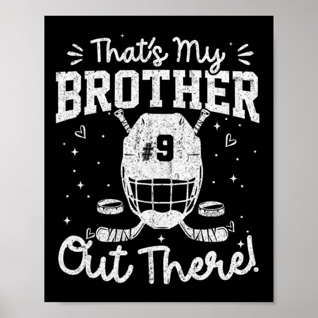 Det är min bror därute hockeytröja nummer 9 poster (Framsidan)