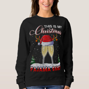 DET ÄR MIN CHRISTMAS Champagne Glass Pajama T Shirt