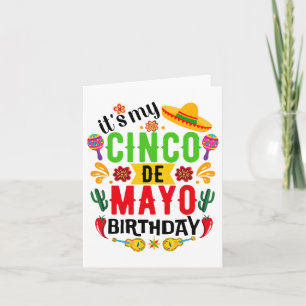 Det är min Cinco De Mayo Birthday Funny Cinco De M Kort