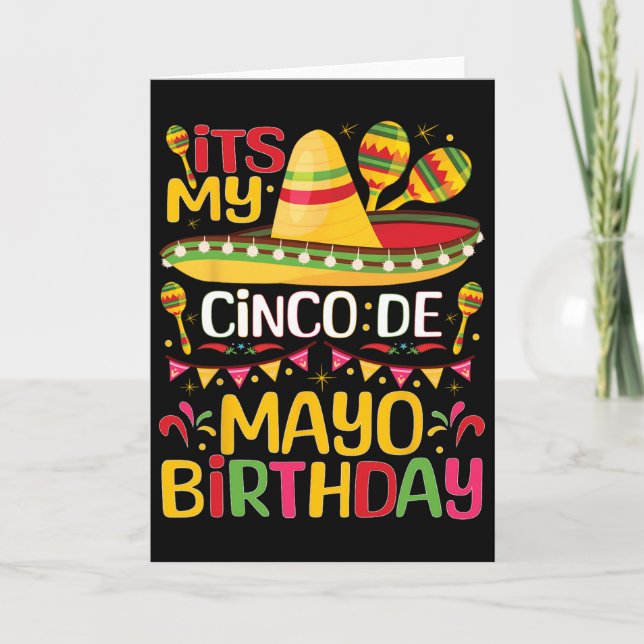 Det är min Cinco De Mayo födelsedag 5 maj Födelsed Kort (Framsida)