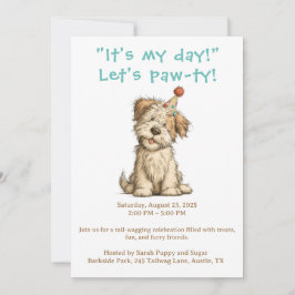 Det Är Min Dag Hund Festlig Inbjudan Rolig Anpassa