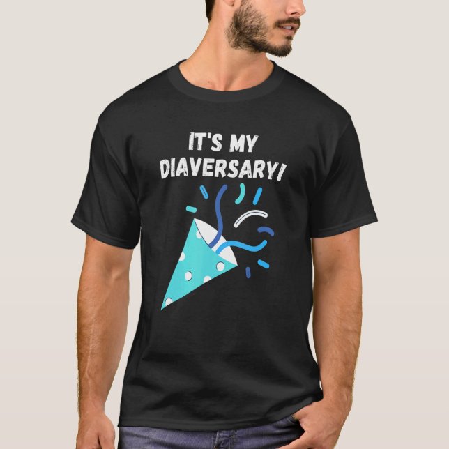 Det är min diaversary, typ 1-diabetes_1 t shirt (Framsida)