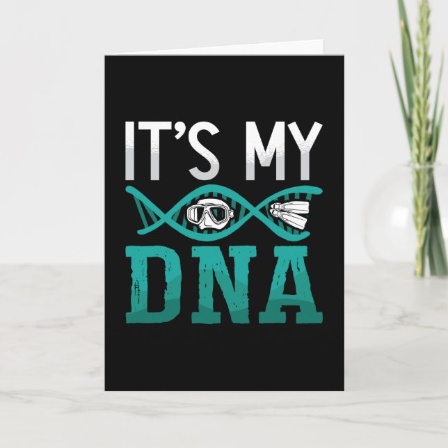 Det är min DNA Spearfish Freediving Dive Freediver Kort (Framsida)