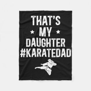 Det är min dotter Karate Pappa Karate Far Fleecefilt