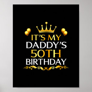 Det är min dotters 10-årsdag Grattis på födelsedag Poster