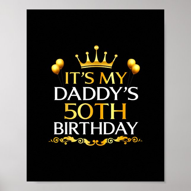 Det är min dotters 10-årsdag Grattis på födelsedag Poster (Framsidan)