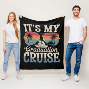 Det är min examensresa Graduate Trip Ship Retro Fleecefilt