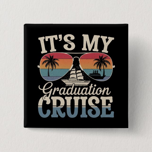 Det är min examensresa Graduate Trip Ship Retro Knapp (Framsida)
