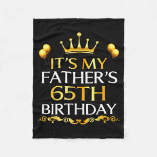 Det är min faders 65-årsdag Grattis på födelsedage Fleecefilt