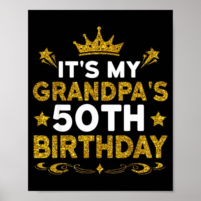 Det är min farfars 50-årsdag Grattis på födelsedag Poster (Framsidan)