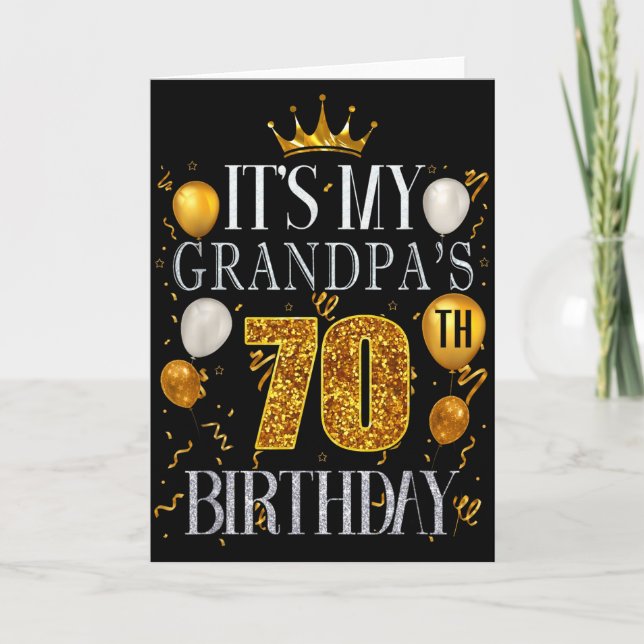 Det är min farfars 70-årsdag Grattis på födelsedag Kort (Framsida)