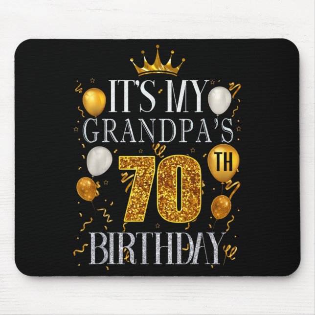 Det är min farfars 70-årsdag Grattis på födelsedag Musmatta (Framsidan)