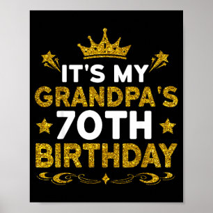 Det är min farfars 70-årsdag Grattis på födelsedag Poster