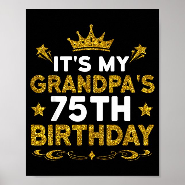 Det är min farfars 75-årsdag Grattis på födelsedag Poster (Framsidan)