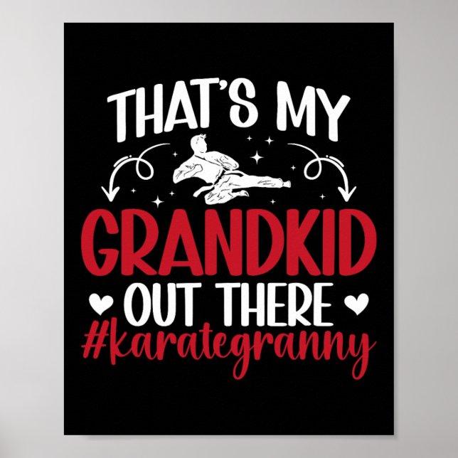 Det är min farmor Karate Granny Proud Karate Gran Poster (Framsidan)