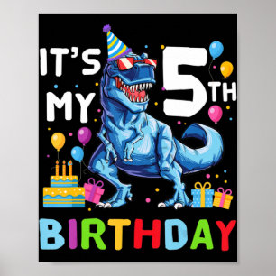 Det är min femte födelsedag, 5 år gammal G Poster