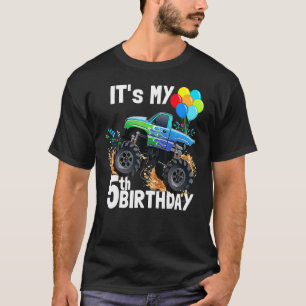 Det är min femte födelsedag måndag Lastbil 5:e föd T Shirt