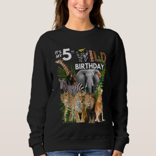 Det är min femte Vild Birthday Safari Animals Zoo T Shirt