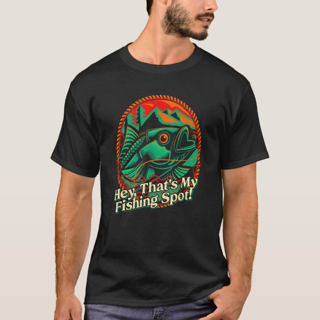 Det är min fiskekälla Introvert Sjöar Antisoc T Shirt (Framsida)