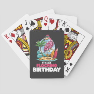 Det är min flockande födelsedag Flamingo Casinokort