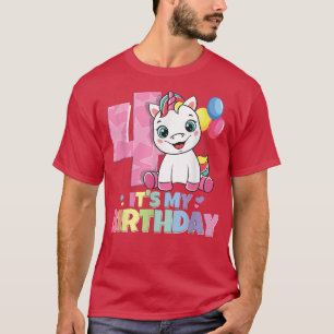 Det är min födelsedag 4e födelsedagen flicka 4 år t shirt