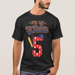 Det är min födelsedag 5 år gammal 5:e födelsedagsb t shirt