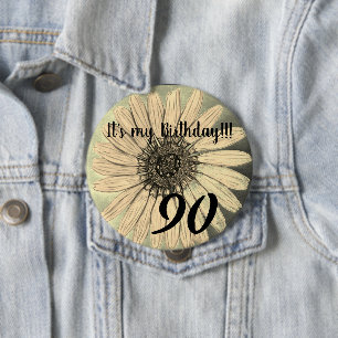 Det är min födelsedag! 90:e födelsedag knapp