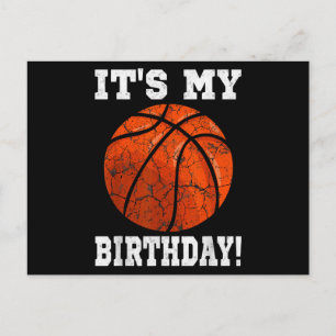 Det är min födelsedag Basketball Älskare Vintage R Helg Vykort