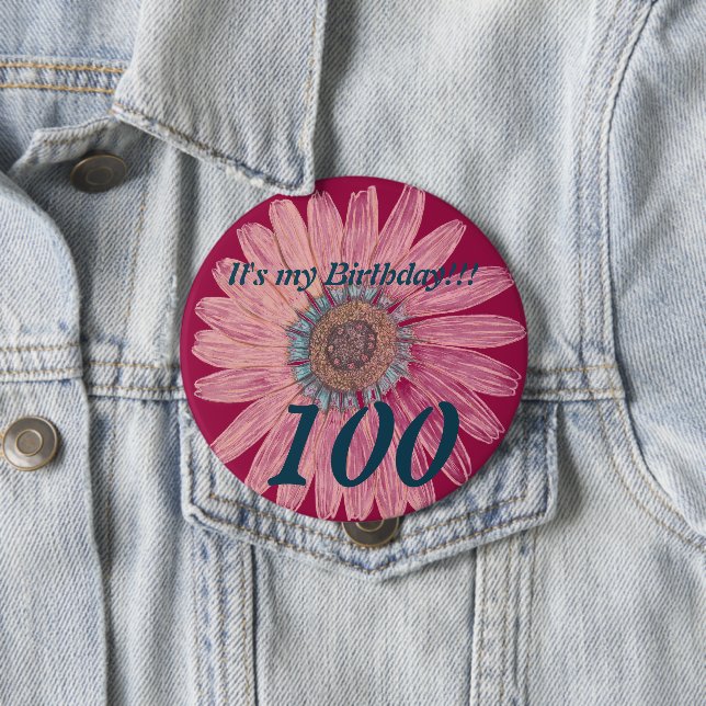 Det är min födelsedag!! Blomma den 100. Knapp (In Situ)
