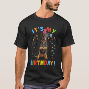Det är min födelsedag Doberman ger Cute Hund älska T Shirt