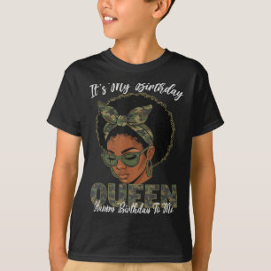 Det är min födelsedag Drottning Svarta Flickors Fö T Shirt