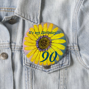 Det är min födelsedag! Flower Personlig Birthday Knapp