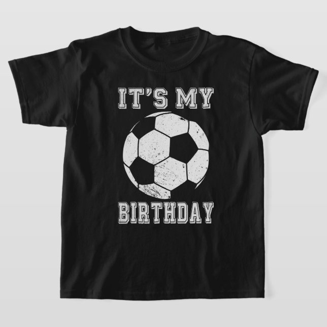 Det är min födelsedag fotbollsdesign t shirt (Laydown)