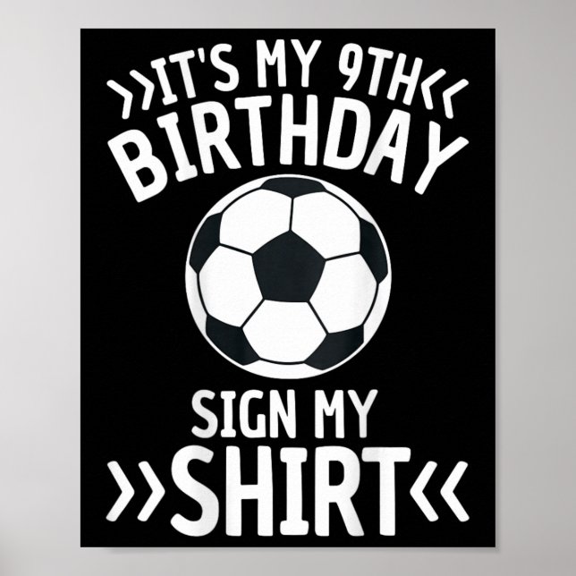 Det är min födelsedag Fotbollsskylt Min grafik  Poster (Framsidan)
