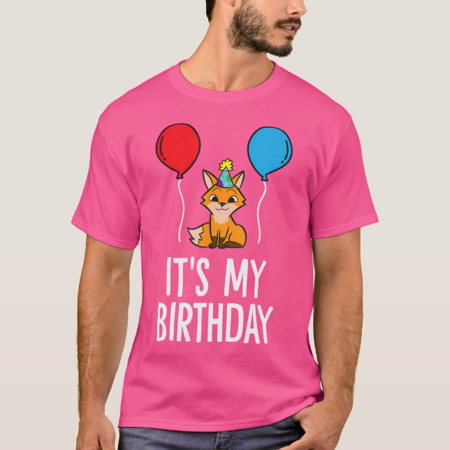 Det är min födelsedag Fox Födelsedagsfest Fox T Shirt (Framsida)