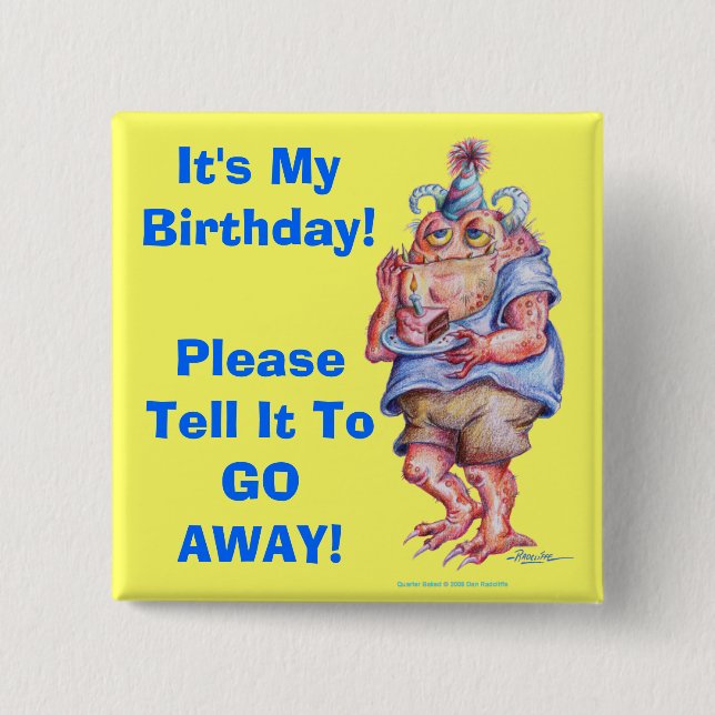 DET är MIN FÖDELSEDAG! Knapp (Framsida)