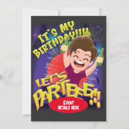 Det är min födelsedag - Låt oss parteeee! Inbjudningar