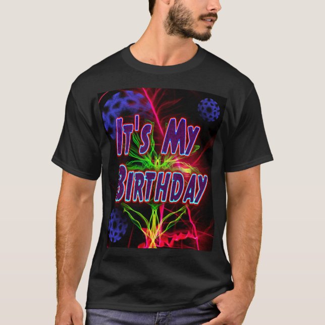 Det är min födelsedag, Neon Party T Shirt (Framsida)