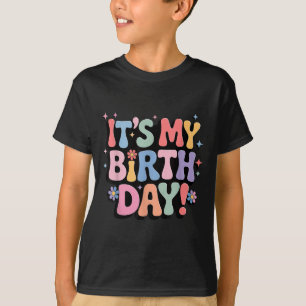 Det är min födelsedag Retro Pastell Födelsedagsfir T Shirt