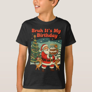 Det är min födelsedag Retro tomte jul skoj T Shirt