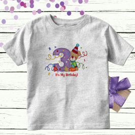 Det är min födelsedag Söt björn Ålder 3 T-shirt