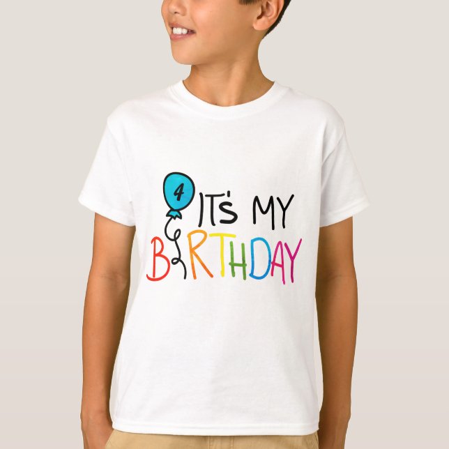 Det är min födelsedag t shirt (Framsida)