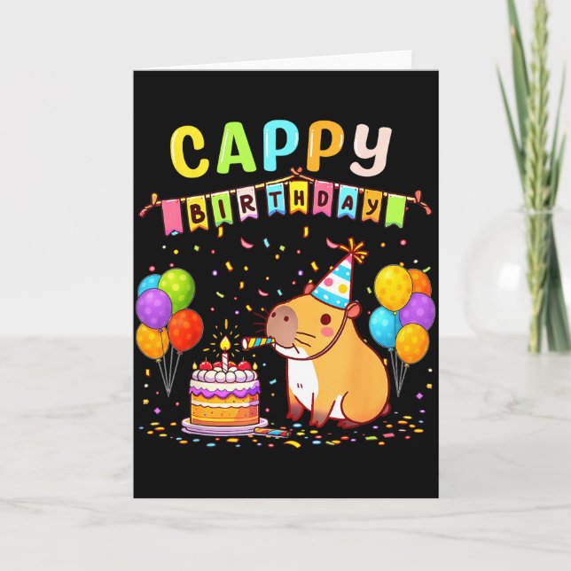 Det är min födelsedag tjejer Capybara-älskare föde Kort (Framsida)