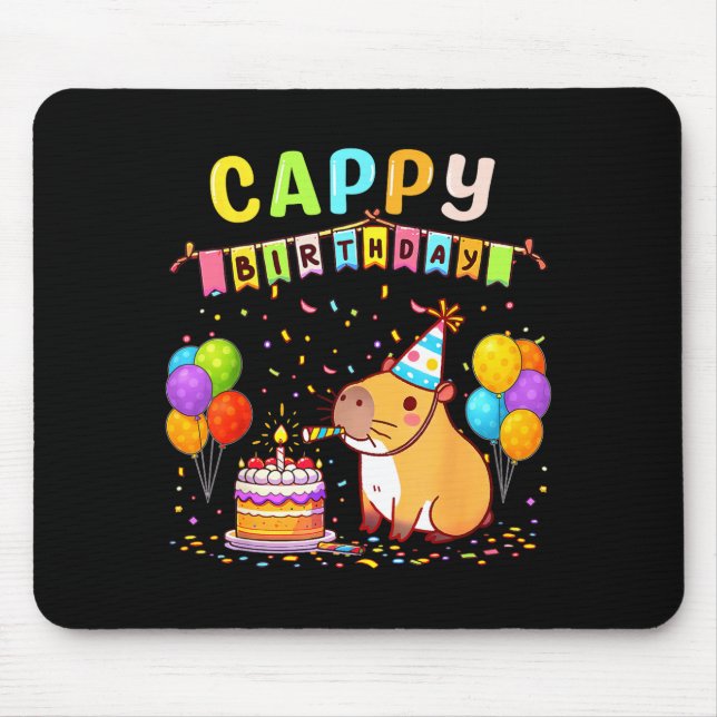 Det är min födelsedag tjejer Capybara-älskare föde Musmatta (Framsidan)