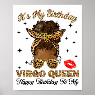 Det är min födelsedag Virgo-drottning Grattis på f Poster