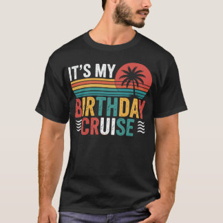 Det är min födelsedagskryssning Retro solnedgång T Shirt