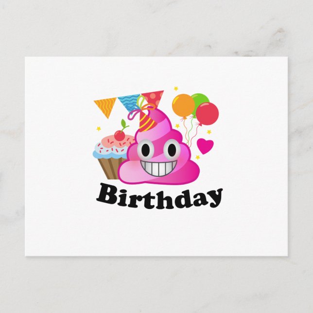 Det är min födelsedagspresent Emoji-barn Boy Party Vykort (Framsida)