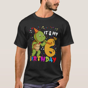 Det är min födelsedagssköldpadda jag är 6 år gamma t shirt
